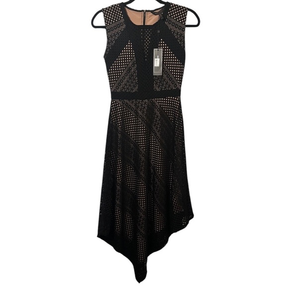 BCBGMaxAzria Dresses & Skirts - BCBG MaxAzria Black Tracie Asymmetrical Lace Fairy Dress - Size XXS - NEW